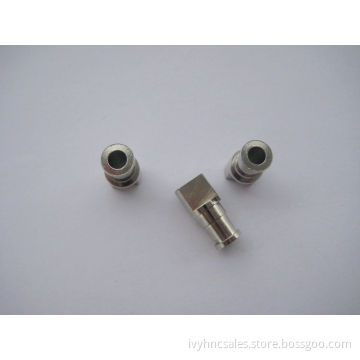 CNC machining and milling brass Nickle-plated connector